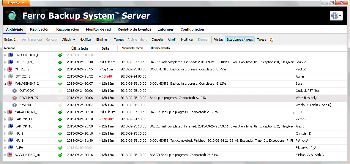 Dibujo 1.1 Ferrro Backup System™ - sistema de archivado de datos. FBS Server - Archivado Dibujo 1.1 Ferro Backup System™ - sistema de archivado de datos. FBS Sserver - Archivado