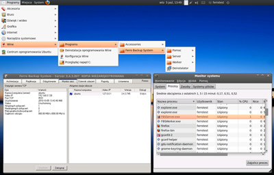 Dibujo 1. Ferro Backup System iniciado en Linux Ubuntu 10.04 Dibujo 1. Ferro Backup System iniciado en Linux Ubuntu 10.04